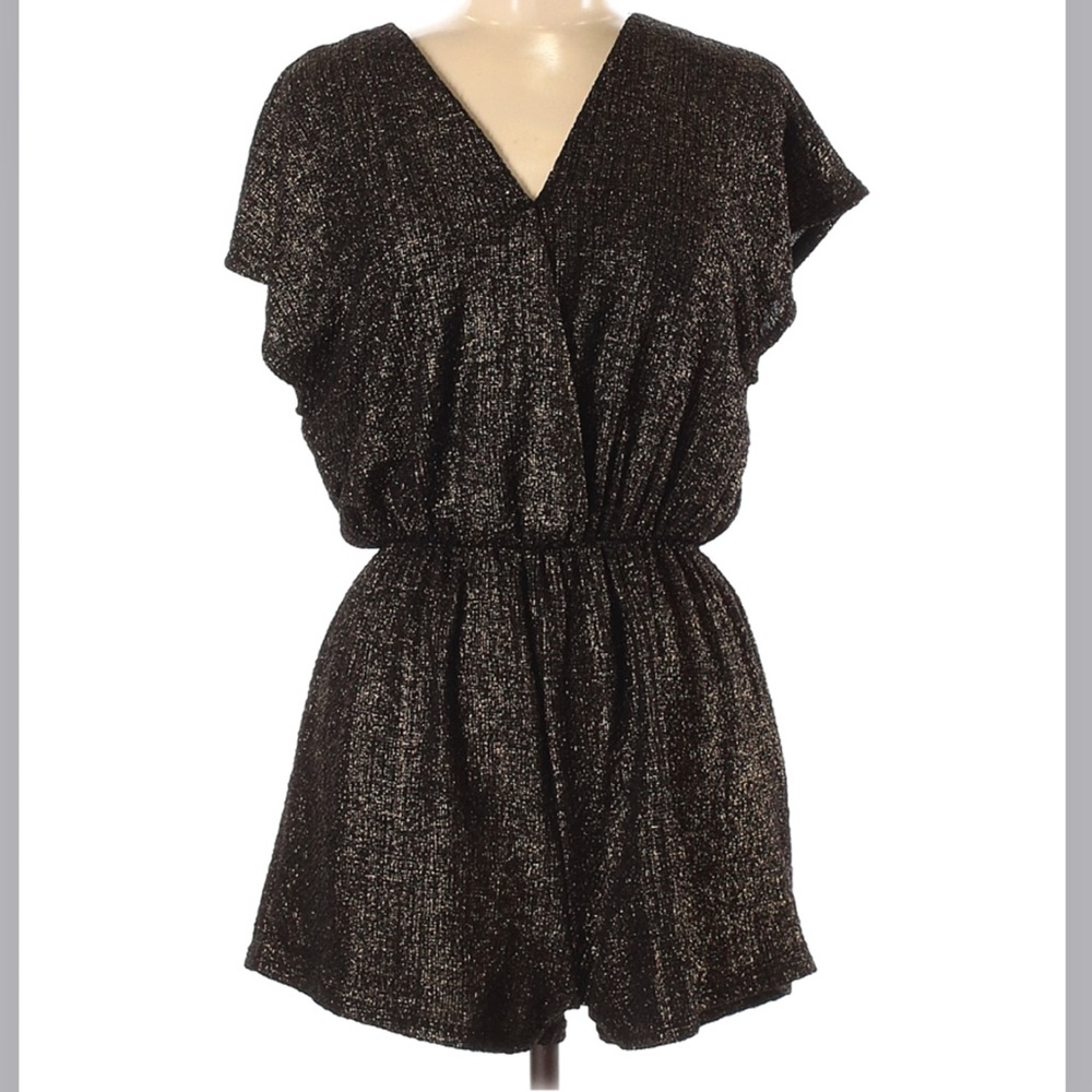 Metallic Gold Tinsel Romper